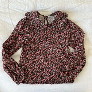 Dark floral Zara girls blouse